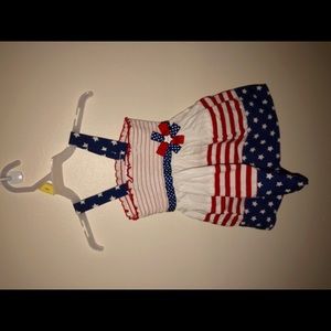 Baby girl USA dress handmade .